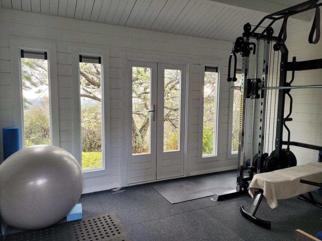 Home Gym in a SheShed Ranch Cabin