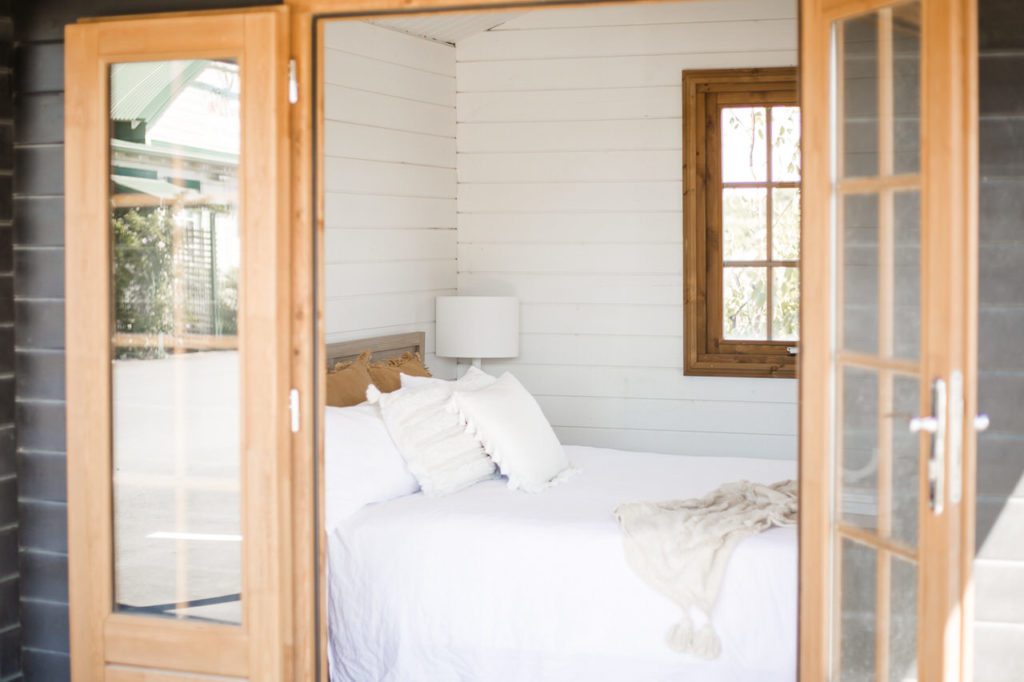 outdoor storage shed with bedroom