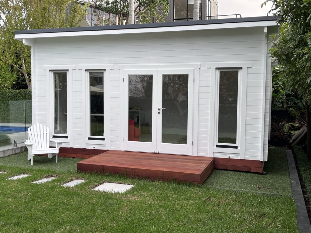 The Alpine cabin kitset makes for a great poolside cabin or pool shed