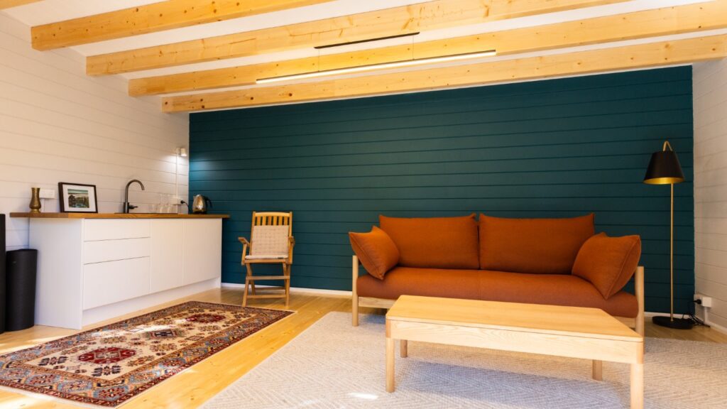 SheShed Alpine cabin kitset - interior lounge