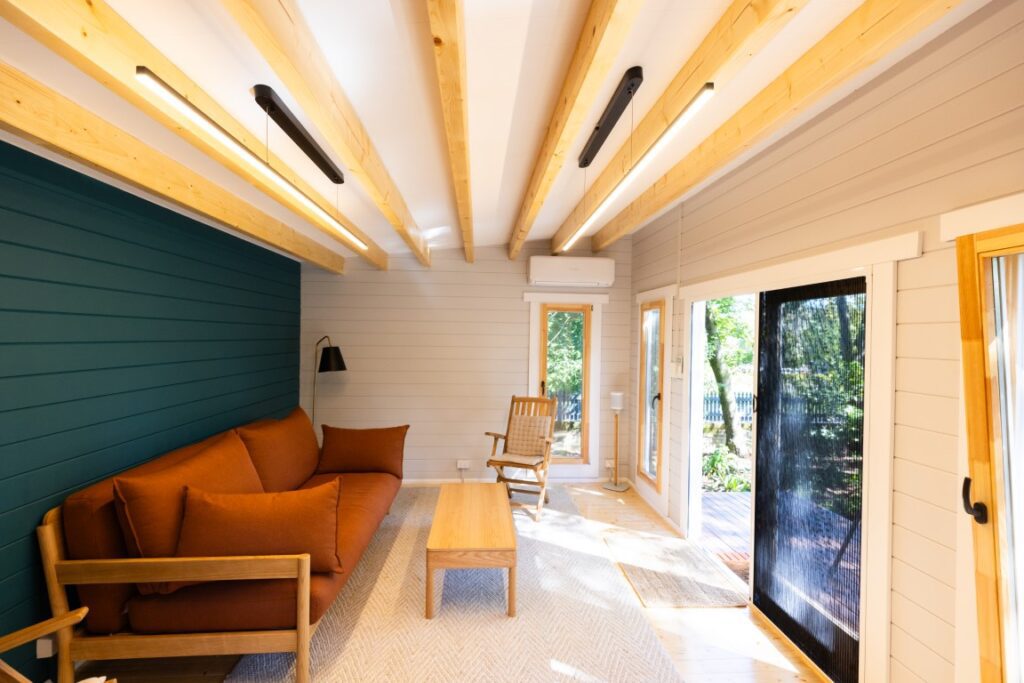 SheShed Alpine cabin kitset - interior lounge