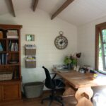 Wendy's Home office in a SheShed kitset cabin
