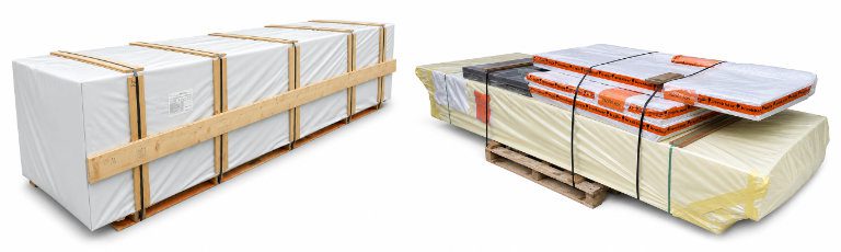 Examples of SheShed NZ cabin kitsets before assembly